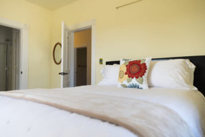 Bedroom at Riverbar Pharm cannabis friendly rental California 