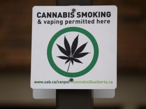 Cannabis smoking zone, photo by David Bloom, postmedia 